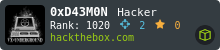 HackTheBox official profile badge