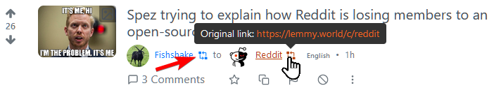 community links being rewritten