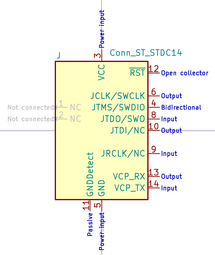 Add Conn_ST_STDC14 (STM32 debug connector, compatible with ARM debug ...