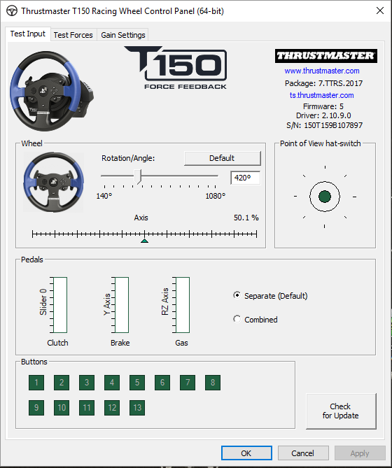 Thrustmaster Wheel Calibration Tool